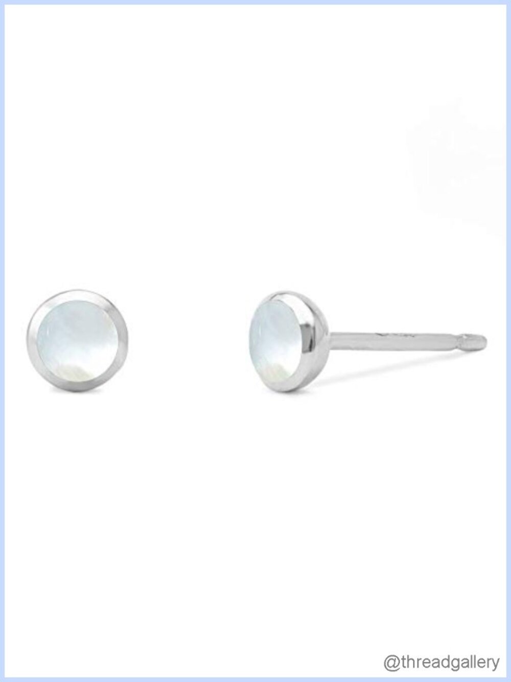 Sterling Silver Mini Circle Stud Earrings Hypoallergenic